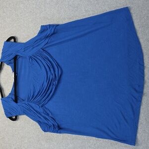 Jessica London Royal Blue Draped Tank Top